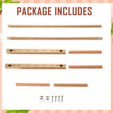 2 Pcs Adjustable Cross Stitch Scroll Frame Bamboo Beech Wood Tapestry Scroll Embroidery Frames for Stitching Quilt Frame Needlepoint Holder for Sewing Projects Craft, 21.5" x 12", 26" x 17.7" Queekay