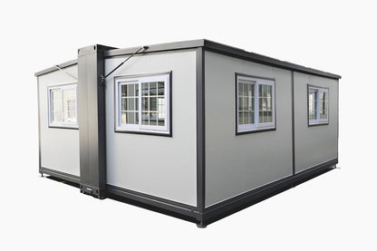 3 Bed Room Portable Home 40 FEET Outdoor Storage Shed Tiny House Mobile Expandable Plastic Prefab House, Modern Sturdy Steel Storage House with Lockable Door and Window 40 FT