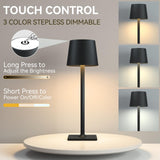 Yogaret 2 Pack Rechargeable Table Lamps,Cordless Lamp with 6000mAh Battery Operated, Portable Indoor/Outdoor Table Lamp for Patio Restaurant Home Dinner Dining Kitchen,Waterproof & Wireless Yogaret