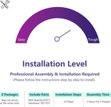 AMERLIFE Farmhouse Murphy Bed, Full Size Wooden Cabinet with Charging Station and Storage Drawer for Bedroom/Office/Guest Room, Rustic Brown AMERLIFE