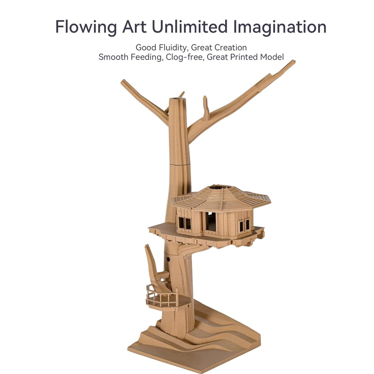 Official Creality Wood Filament PLA, Wood PLA 3D Printer Filament 1.75 mm, More Than 30% Real Wood, Smooth Silk Texture, Toughness, 1kg(2.2lbs)/Spool 3D Printing Filament, for All FDM Printers (Wood) Creality