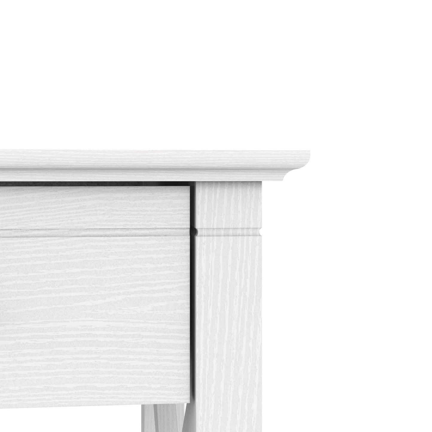 Bush Furniture Key West 60W Modern Farmhouse L Shaped Desk in Pure White Oak | 60-Inch Corner Table Workstation for Home Office - WoodArtSupply