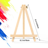 AROIC 9 inch Easel for Painting, 6 Pack Wooden Easel Stand for Sign, Tabletop Easels for Painting Canvases, Small Art Easel Canvas Stand Photo Display Tripod Holder for Kids Adults AROIC