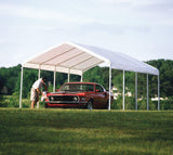 ShelterLogic 12' x 26' SuperMax Heavy Duty Steel Frame Quick and Easy Set-Up Canopy, white (25770) ShelterLogic