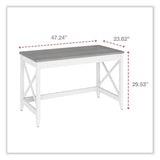 Alera ALEWSF4824GY 47.24 in. x 23.62 in. x 29.53 in. Farmhouse Writing Desk - Gray Alera