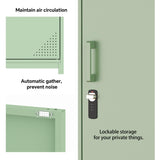 Steehoom Metal Locker Storage Cabinet Lockable 4 Tier File Cabinet Steel Bathroom Cabinet Changing Room Locker for Home, Office, School, Gym, Garage (Green, H49.21) Steehoom
