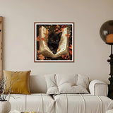 Kulvci Black Cat Diamond Painting Kits for Adults, Diamond Art Kits for Beginners, 5D DIY Full Drill Gem Craft for Home Decor Gift 12x12inch Kulvci