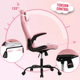 Gaming Chair Office Chair Desk Chair Racing Executive PU Leather Ergonomic Massage Computer Chair with Lumbar Support Headrest Armrest Task Rolling Swivel Chair for Girls, Pink BestOffice