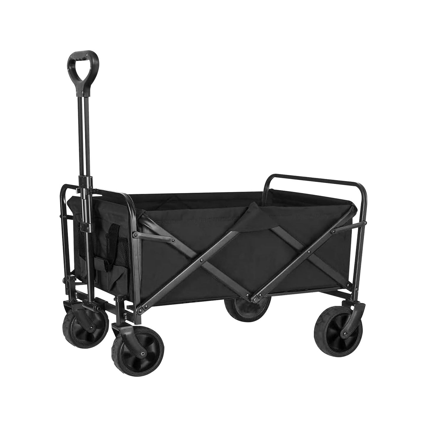 Folding Wagon Cart, Beach Wagon with Big Wheels for Sand, Collapsible Wagon, Grocery Cart