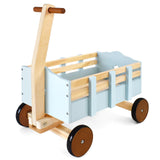 PairPear Kids Wagon Toy,Wooden Toys Cargo Walker Cart Wagon Stroller,Toddler Push and Pull Baby Walker Gift for Babies Boys and Girls PairPear