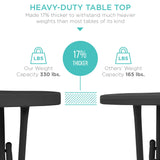 Best Choice Products 32in Bar Height Folding Table, Round Indoor Outdoor Accessory for Patio, Backyard, Dining Room, Events w/Thick Table Top, Metal Frame, Locking Legs, 330lb Weight Capacity - Black Best Choice Products