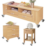 JGJC 2 inch Stem Rubber Caster Wheels, Swivel Casters Set of 4 with Brake, Ball Bearings Castor Wheels for Furniture with Sockets, 5/16" x 1-1/2" Grip Neck Stem Locking Casters for Furniture Legs JGJC