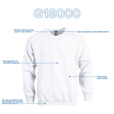 Gildan Adult Fleece Crewneck Sweatshirt, Style G18000, Multipack, White (1-Pack), 2X-Large Gildan