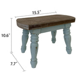 dwellington Farmhouse Wood Step Stool Bedside Stool Samll Rustic Plant Foot Stool for Bathroom, Kitchen, Bedroom dwellington
