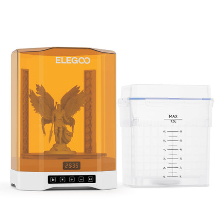 ELEGOO Mercury Plus 3.0 Larger Wash and Cure Station, Resin Curing Machine for LCD/SLA/DLP 3D Printing Models, Best for Saturn, Mars 3D Printer, Washing Size of 230 * 135 * 260mmm ELEGOO