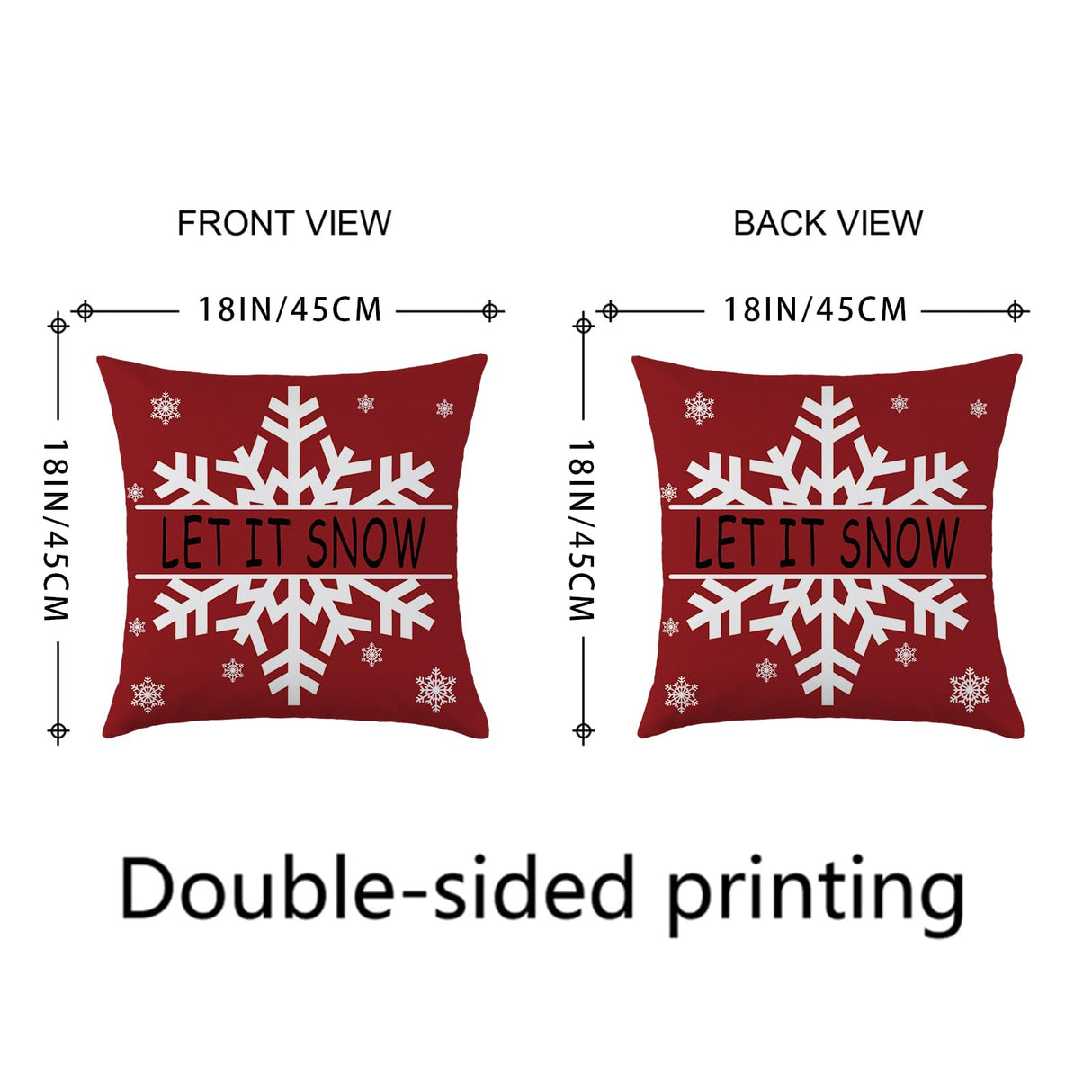 Mimkus Merry Christmas Red Throw Pillow Covers 18 x 18 Inch Set of 4 Christmas Joy Xmas Trees Winter Holiday Cushion Case for Sofa Couch Home Decor Mimkus