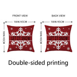 Mimkus Merry Christmas Red Throw Pillow Covers 18 x 18 Inch Set of 4 Christmas Joy Xmas Trees Winter Holiday Cushion Case for Sofa Couch Home Decor Mimkus