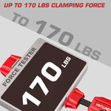 HAUTMEC Bench Dog Clamp, 3/4" Dog Hole Clamp, Up to 170 Lbs Clamping Force, Adjustable Bench Clamp with Protective Pads for Woodworking, Quick Clamps for 19mm Bench Dogs Holes(2 Pack), HT0276-CL HAUTMEC