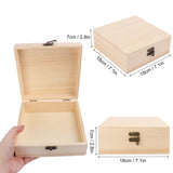 GNIEMCKIN 6 Pack Wooden Box, Unfinished Unpainted Wood Boxes for Crafts, DIY Projects, and Jewelry Storage (7x7x3 inch) GNIEMCKIN