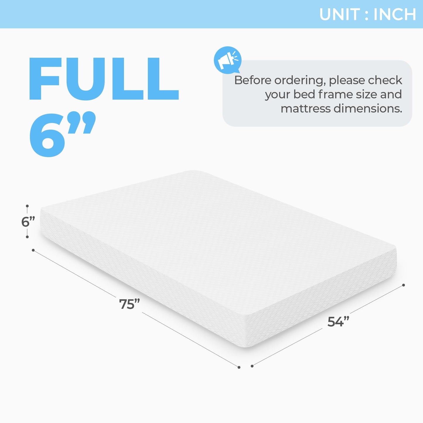 NEO SLEEP 6 Inch Full Cooling Memory Mattress for Pressure Relief & Cool Sleep Medium Firm CertiPUR-US Certified Mattress-in-a-Box Comfort & Supportive Fiberglass Free (Full, 6 in)