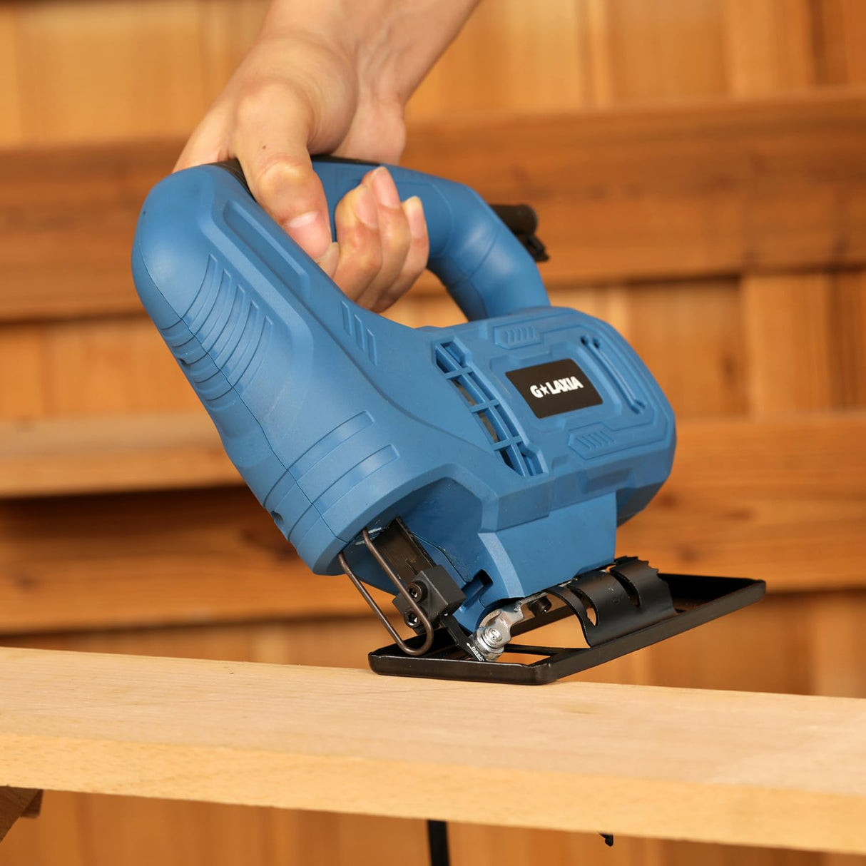 G LAXIA Jigsaw, 3.5 Amp Corded Jig Saw with 3pcs Cutting Blades, ±45° Bevel Cutting, 3000 SPM with Lock-on Button, Corded G LAXIA