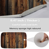 Final Friday Rustic Farmhouse Wooden Board Print Bathroom Rugs and Mats Sets 3 Piece, Wood Western Country Bath Mat 20 x 31 in, Coral Velvet Memory Foam U-Shaped Contour Shower Mat Non Slip Absorbent Final Friday