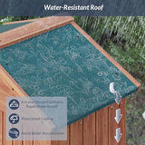 BELLEZE Outdoor Storage Shed with 4 Removeable Shelves, Wooden Garden Shed Lockable Tool Cabinet with Waterproof Roof, Outside Tall Tool Shed for Patio Backyard Lawn Yard - Wood BELLEZE