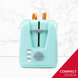Holstein Housewares - 2-Slice Toaster with 7 Browning Control Settings, Mint/Stainless Steel - Great to Toast Bread, Bagels and Waffles Holstein Housewares
