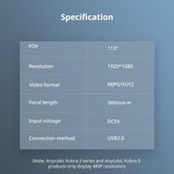 Anycubic Camera Kobra 3 3D Printer Camera, Remote and Real-Time Video Supervision, Ultra Clear Resolution, DIY Frame, Compatible with Anycubic Kobra 3/ Kobra 2 Series/Klipper Printer ANYCUBIC