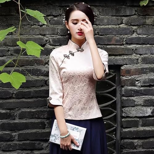 Chinese womens short suit Han spring and summer twopiece set of tea S2 top single piece L ChenKongHai