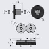 HOCENWAY Upgraded Super Light Large Gear HGX-LITE Extruder Hardened Steel Reduction Gear Compatible with Voron, Ender 5 Series, Ender 3 V2 /pro CR10 CR10S and Other DIY 3D Printer HOCENWAY