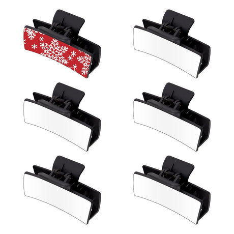 RP Remarkable Power, 8 Pack Sublimation Hair Claw Clip Blanks Non-Slip Hair Clips DIY Heat Transfer Rectangle for Thin Thick Long Hair RP Remarkable Power