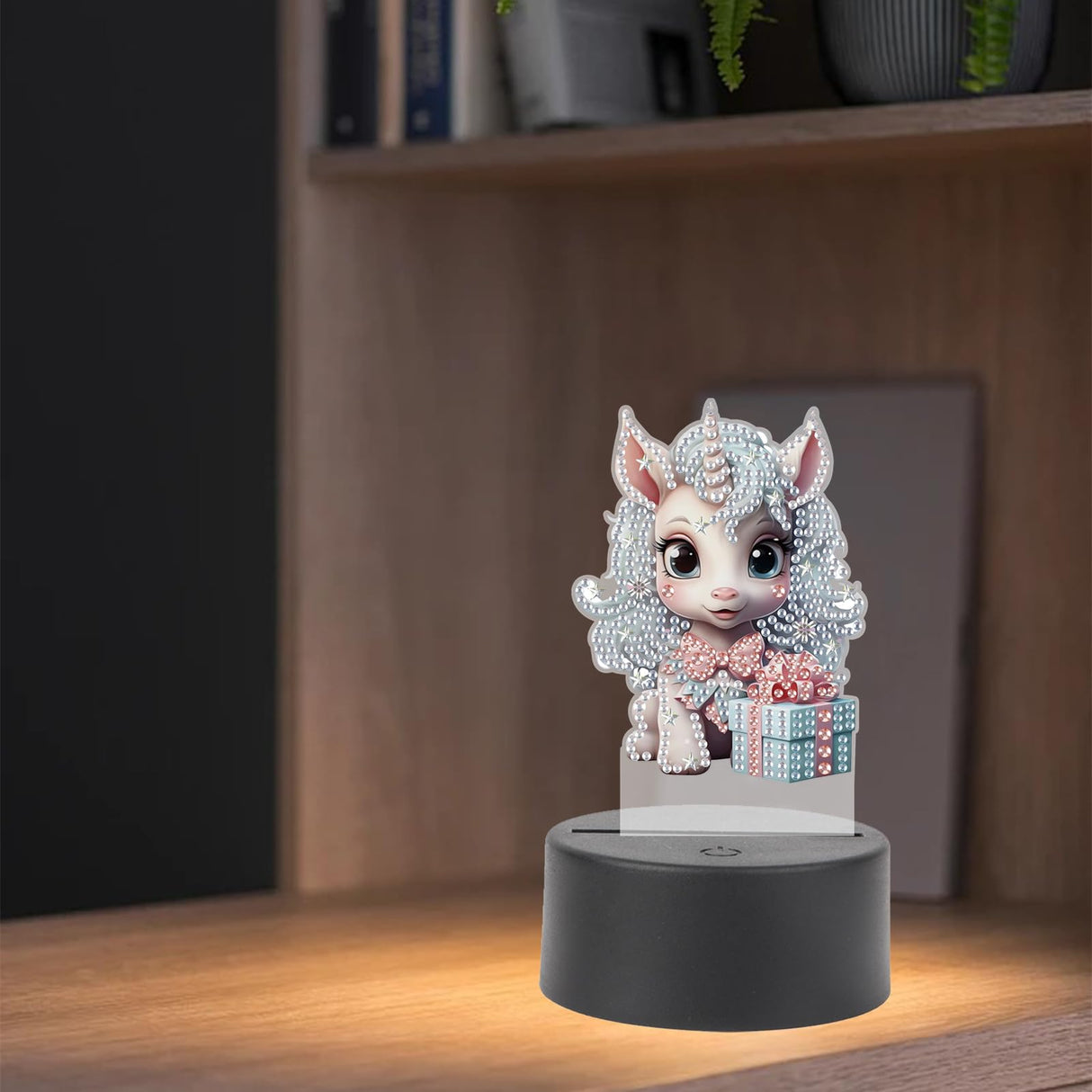 TDFERAN Diamond Painting Led Lights 5D DIY Unicorn Diamond Art Kits for Adults Lamp Diamond Art Room Lights Diamond Painting Kits Led Lights for Bedroom Gem Art Night Light for Room Decor TDFERAN