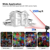 Halloween/Christmas Decorations Laser Projector Lights Outdoor(GRB ), 4 Holiday Theme HD Effects (Halloween, Christmas, Firefly, Dots and Lines), Laser Projector Light Show for Party Garden Decor GREHELP