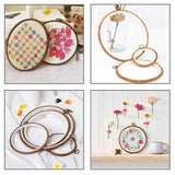 guofa 6.7'' Oval Embroidery Hoops- 2PCS 17x13CM Decorative Cross Stitch Hoops, Imitated Wood Resin Embroidery Frame Hoop for Art Craft Sewing guofa