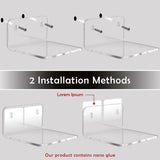 Trailwalk Acrylic Small Shelf,Mini Floating Wall Shelf,Wall Mounted Storage Shelf,for Pop Figures,Plant,Picture Photo Modern Wall for Office Bedroom Living Room,Clear (3 Pack) Trailwalk