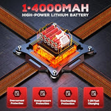 Aiment Cordless Impact Wrench 1/2 inch, 550 Ft-lbs Max Torque(700 N.m), 21V 3000 RPM Brushless Power Impact Gun, 4.0 Ah Battery with Fast Charger, 6 Pcs Sockets, Electric Impact Driver for Car Home Aiment