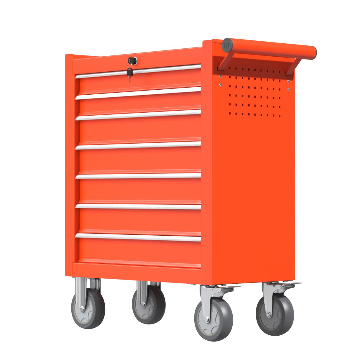 CMFYDAILY 7-Drawers Heavy-Duty Tool Chest, Large Capacity Lockable Tool Cabinet Heavy Duty Mechanic Metal Rolling Tool Box with Drawers and Wheels for Garage CMFYDAILY