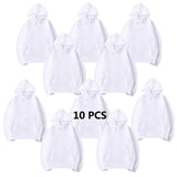 AiDiYGECO 10 pcs Sublimation Hoodies Blank white sublimation hoodie sweatshirt for sublimation printing Men blanks 100 Polyester Hoodie (XL) AiDiYGECO
