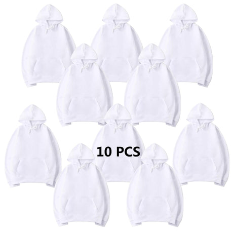 AiDiYGECO 10 pcs Sublimation Hoodies Blank white sublimation hoodie sweatshirt for sublimation printing Men blanks 100 Polyester Hoodie (XL) AiDiYGECO