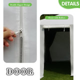 Domi 10' x 14' Universal Winter Gazebo Cover, All Season Waterproof Enclosed Cover with Sidewalls & Ventilated Mesh Windows, All-Weather Outdoor Cover for Hardtop Gazebos, White domi outdoor living