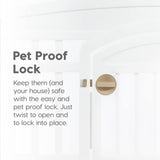 IRIS USA 24" 6-Panel Pet Playpen with Door, Dog Playpen For Puppy Small Dogs Keep Pets Secure Easy Assemble Easy Storing Customizable Non-Skid Rubber Feet, White IRIS