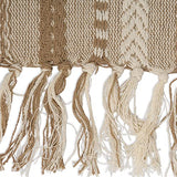 DII Farmhouse Braided Stripe Table Runner Collection, 15x72 (15x77, Fringe Included), Stone DII