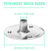 VViViD Candle Wick Base 260 pcs, DIY Candle Making Metal Sustainer Tabs, in A Wax Melting Bag VViViD