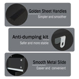 TaoHFE Black 4 Drawer Dresser for Bedroom,Wood Lingerie Chest of Drawers for Bedroom,Modern 36inch Tall Black Dresser for Bedroom Living Room, Entryway, Cloakroom(Black, 4 Drawer) TaoHFE