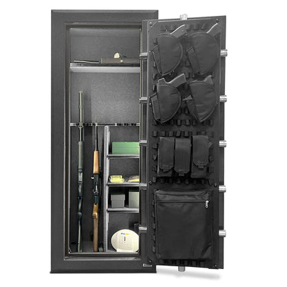 Stealth Premier 23 Gun Safe PR23 UL RSC Burglary Rated, 90 Minute Fire Protection, 23 Gun Capacity UL Listed Lock, CA DOJ Approved, Shelves & Customizable Door Panel Organizer