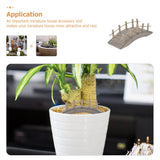 Gadpiparty Garden Bridge 2pcs Miniature Wooden Arch Bridge Model Mini Garden Ornaments Micro Landscape Decor Miniature House Decorations Gadpiparty