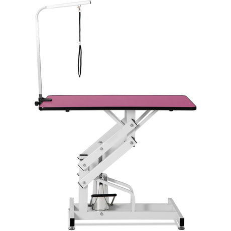 ZSQ Dog Grooming Table Z-Lift Hydraulic, Professional Grooming Table at Home, Grooming Table for Dogs Foldable, Adjustable Dog Grooming Table for Medium Large Dog,Purple/Pink (Pink) ZSQ