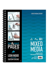 Grumbacher Mixed Media In & Out Pad - 9" x 12", 60 sheets Grumbacher