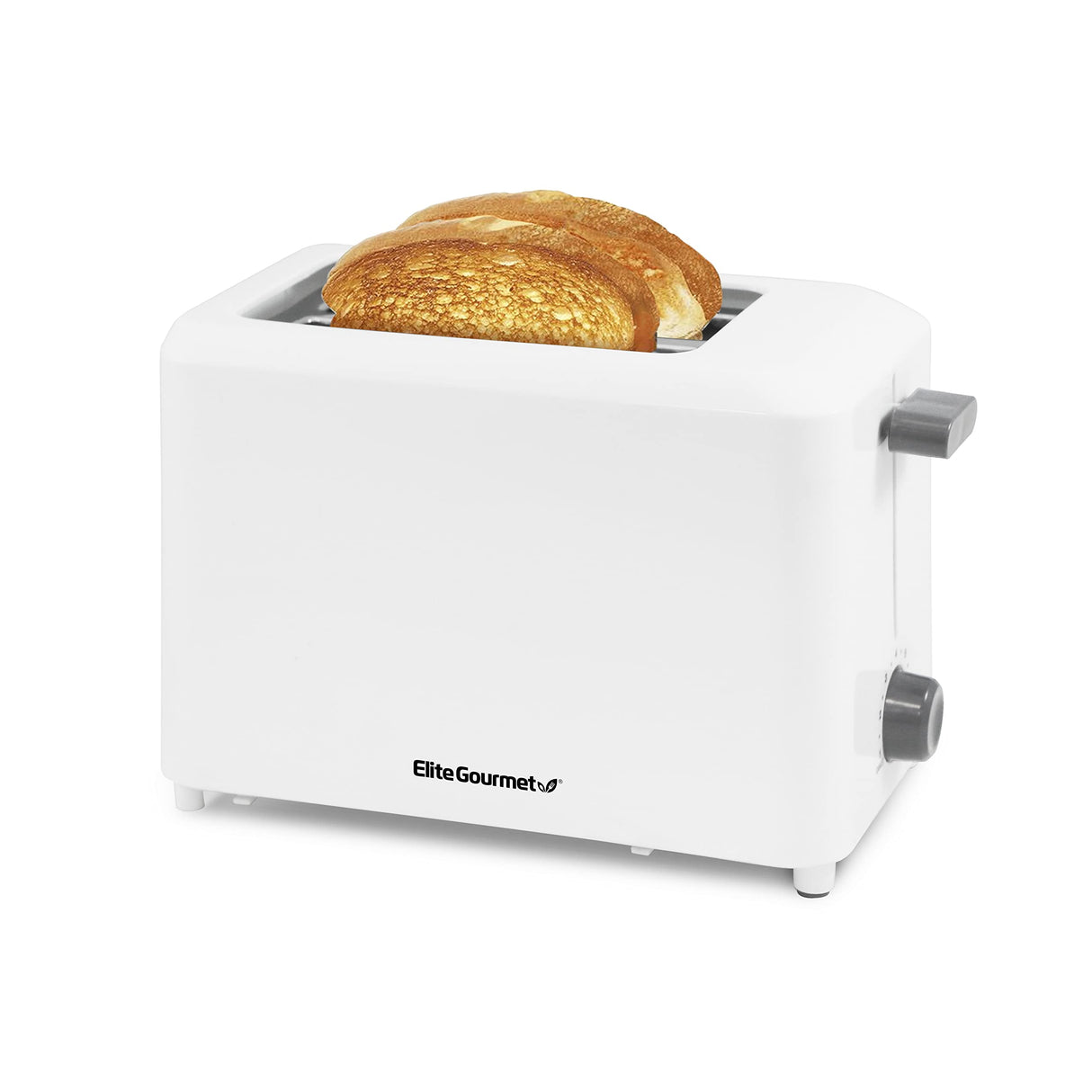 Elite Gourmet ECT-1027 Cool Touch Toaster, 7 Toast Settings Cancel Functions, Slide Out Crumb Tray, Extra Wide 1.5" Slots for Bagels Waffles Specialty Breads, Puff Pastry, Snacks, White Maxi-Matic